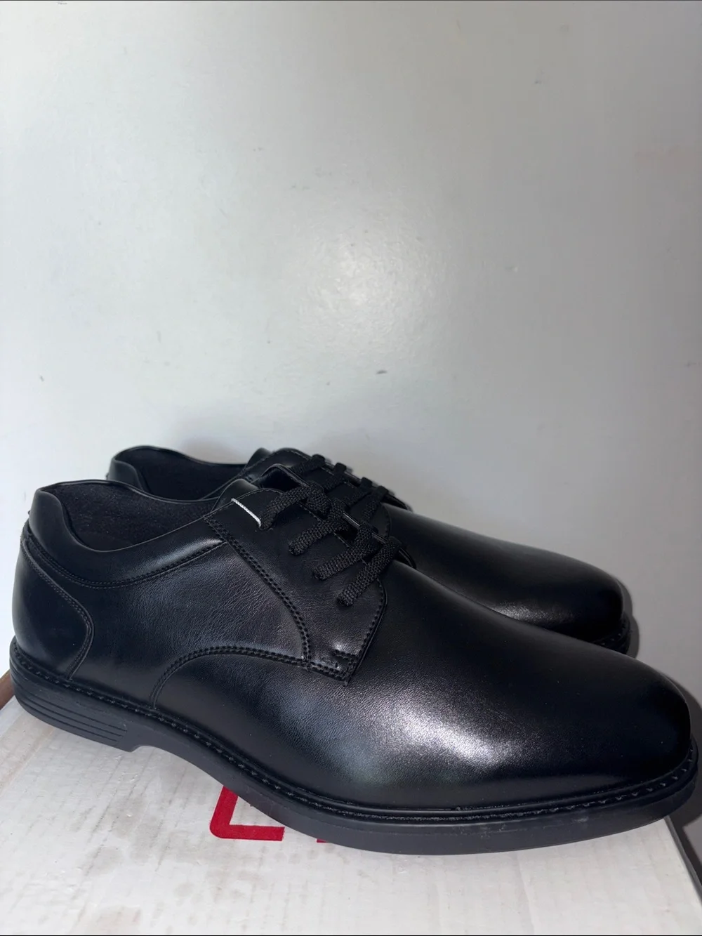 Nunn Bush Black Leather Men’s Lace-Up Dress Shoes size 12W